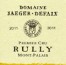 RULLY 1er CRU, Mont-Palais Blanc 